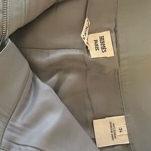 Hermès Blue Leather Shorts